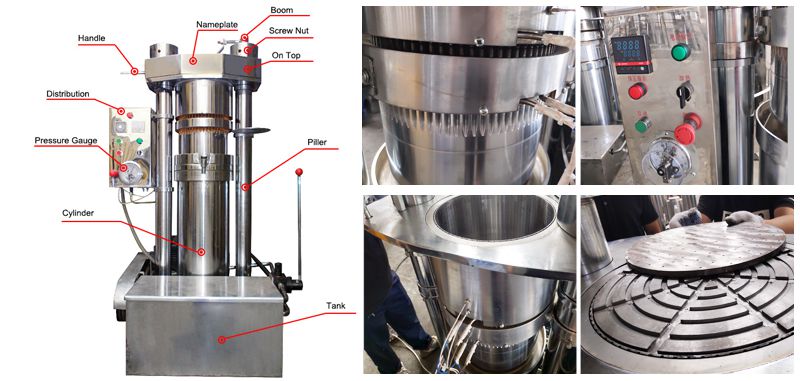 hydraulic oil press machine structure
