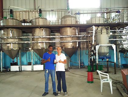 10TP Small Soybean Oil Refining Plant Line in Jamaica
