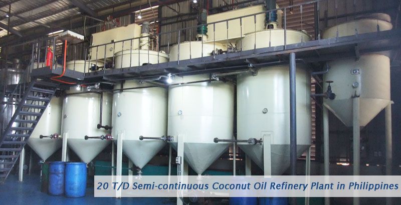 20tpd coconut oil refinery plant built in Philippines