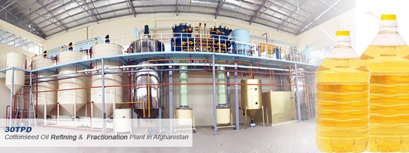 30TPD cottonseed oil refinery machine in Afghanistan