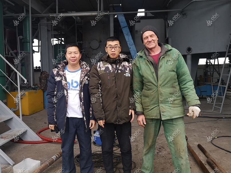 abc machinery installation team for canola oil extraction