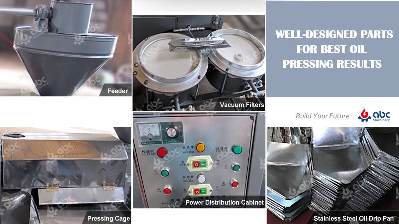 automatic oil press machine with filters structure