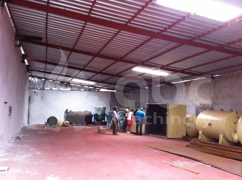 the coconut oil refining factory inside