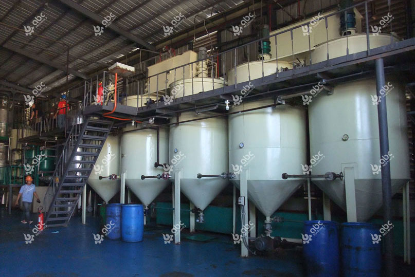Peanut oil refining process steps