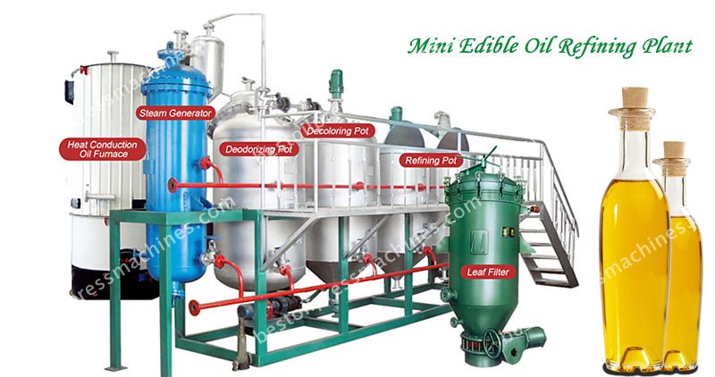 mini oil refining plant for cooking oil