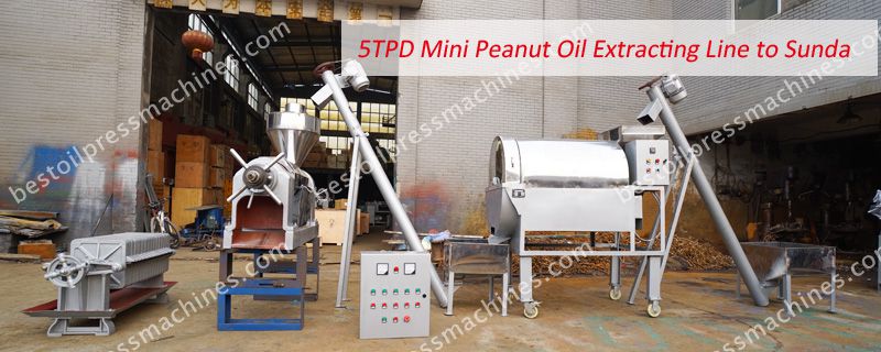 small peanut oil extracting line to Sudan