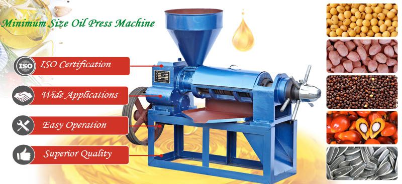 minimum size oil press machine for sales
