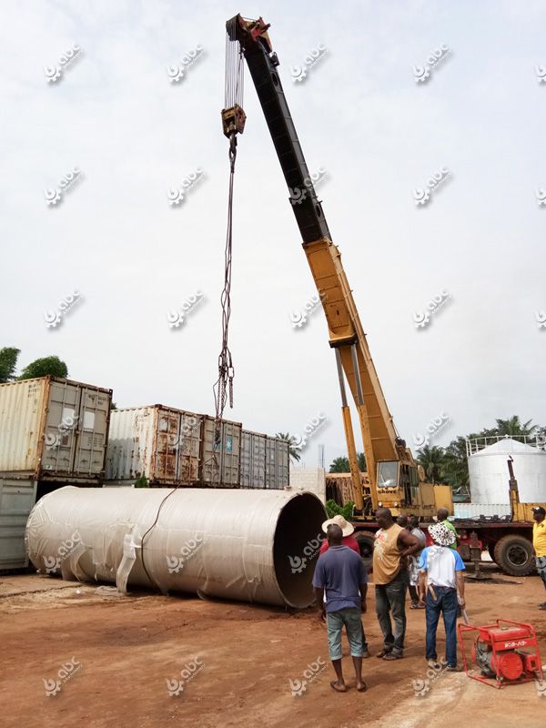 palm kernel oil refinery machine installation on Nigeria factory
