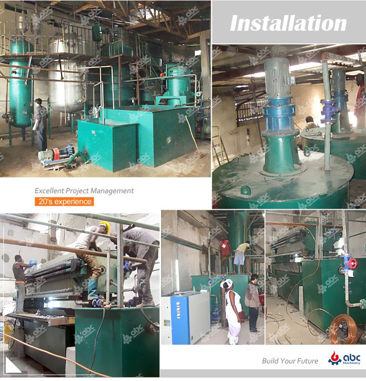 installation of palm kernel oil refinery plant