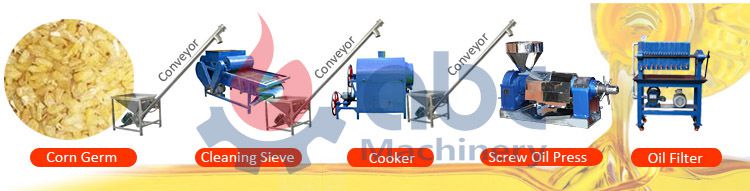 small corn germ oil pressing machine line at factory price