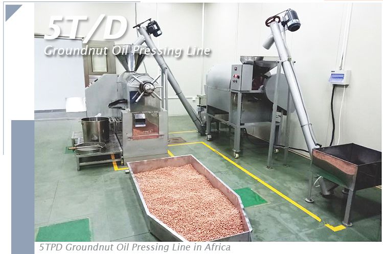 automatic groundnut oil processing line in Africa