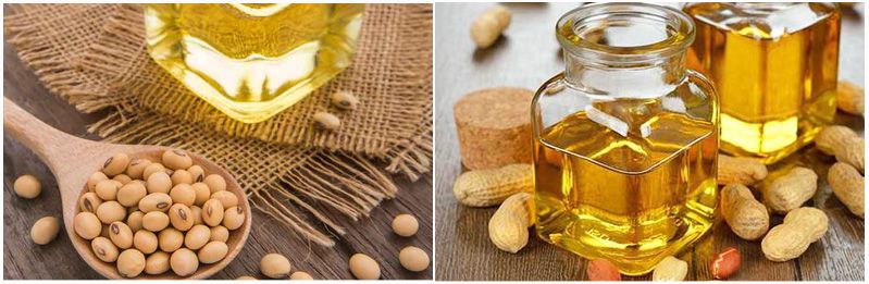 soya oil and peanut oil